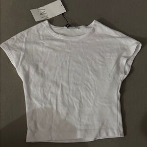 Zara White Short Sleeve Tee